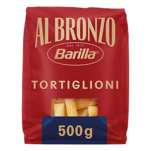 Barilla Pasta Al Bronzo Tortiglioni 10x500g I aus Bronze-Formen, Saucenhaftung auf die italienische Art, 100 Prozent hochwertiger Hartweizen Barilla Pasta Al Bronzo Tortiglioni 10x500g I aus Bronze-Formen, Saucenhaftung auf die italienische Art, 100 Prozent hochwertiger Hartweizen von Barilla