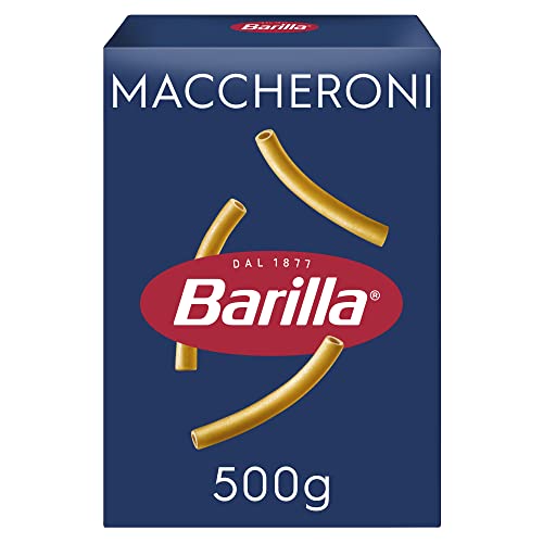 Barilla Pasta Klassische Maccheroni n.44 aus hochwertigem Hartweizen immer al dente, 8 x 500g von Barilla