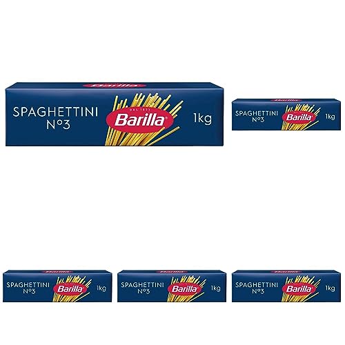 Barilla Pasta Klassische Spaghettini n.3 aus hochwertigem Hartweizen immer al dente, (1 x 1 kg) (Packung mit 5) von Barilla