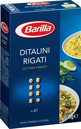 Barilla Pasta Nudeln Ditalini Rigati n. 47, 24er Pack (24 x 500 g) von Barilla