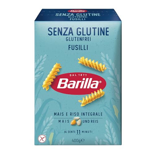 Barilla Pasta Nudeln Glutenfreie Fusilli aus köstlichem Mais und Reis – perfekt für Menschen mit Zöliakie oder Glutenunverträglichkeit 400 g von Barilla