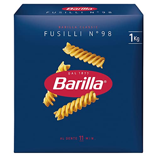 Barilla Pasta Nudeln Klassische Fusilli n.98 aus hochwertigem Hartweizen immer al dente, 12er Pack (12 x 1 kg) von Barilla