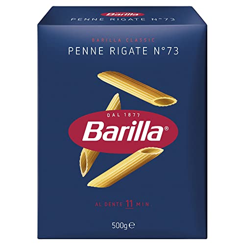 Barilla Pasta Klassische Penne Rigate n.73 aus hochwertigem Hartweizen immer al dente, (1 x 500 g) von Barilla