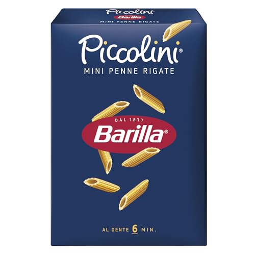 Barilla Pasta Piccolini Mini Penne Rigate aus hochwertigem Hartweizen mit einer Kochzeit von nur 6 Minuten, 500g von Barilla