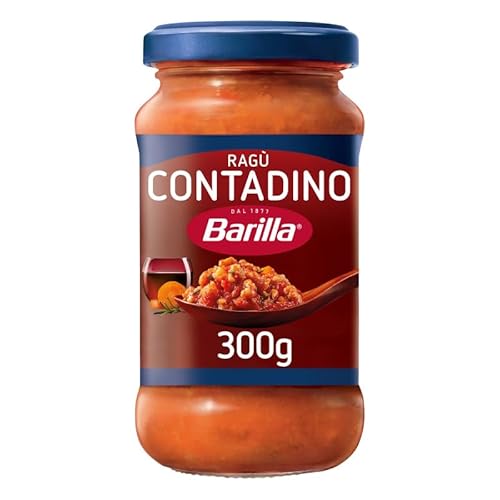 Barilla Pastasauce Ragu Contadino 300g | Italienische Pasta-Sauce mit Tomaten, Rotwein und Fleisch, Nudel-Sauce, Bolognese von Barilla