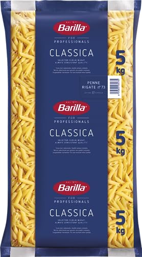 Barilla Hartweizen Pasta Penne Rigate n. 73 – 1er Pack (1x5kg) von Barilla