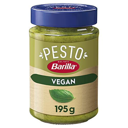 Barilla Pesto Basilico Vegan 12x195g | Glutenfreie Italienische Pasta-Sauce mit Basilikum und Cashewnüssen, vegetarische Nudel-Soße, grünes Pesto Barilla Pesto Basilico Vegan 12x195g | Glutenfreie Italienische Pasta-Sauce mit Basilikum und Cashewnüssen, vegetarische Nudel-Soße, grünes Pesto von Barilla