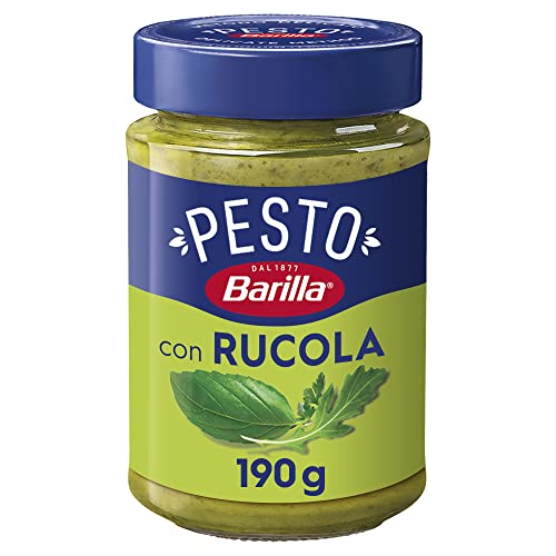 Barilla Pesto Basilico e Rucola 12x190g | Glutenfreie Italienische Pasta-Sauce mit Basilikum und Rucola, Nudel-Soße, grünes Pesto Barilla Pesto Basilico e Rucola 12x190g | Glutenfreie Italienische Pasta-Sauce mit Basilikum und Rucola, Nudel-Soße, grünes Pesto von Barilla