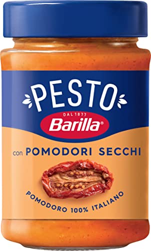 Barilla Pesto Pomodori Secchi 12 x 200g | Glutenfreie Italienische Pasta-Sauce mit sonnengetrockneten Tomaten, vegetarische Nudel-Soße, rotes Pesto Barilla Pesto Pomodori Secchi 12 x 200g | Glutenfreie Italienische Pasta-Sauce mit sonnengetrockneten Tomaten, vegetarische Nudel-Soße, rotes Pesto von Barilla