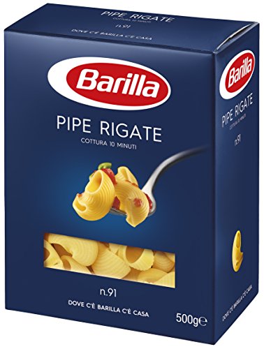 Barilla - Pipe Rigate, Hartweizengrieß Pasta, n.91-500 gr von Barilla