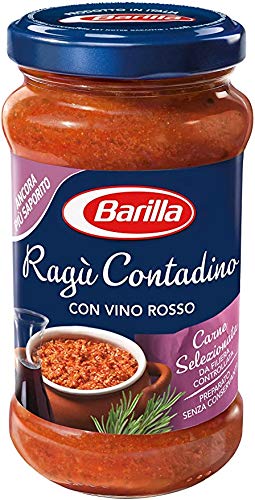 Barilla Ragù Contadino Pastasaucen tomatensauce mit Rotwein 400g aus italien von Barilla