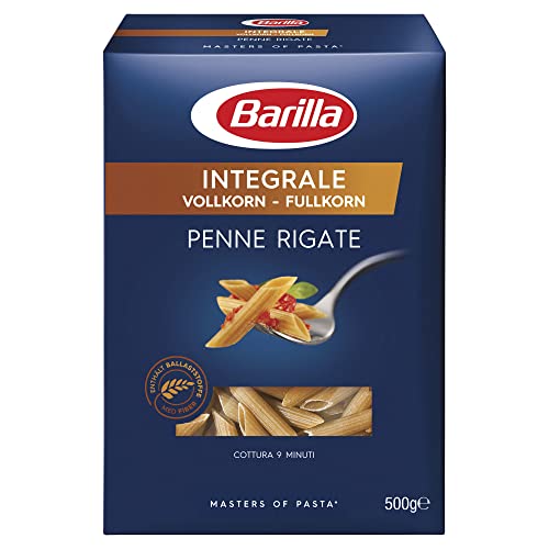 Barilla Pasta Integrale Penne Rigate – Vollkorn-Hartweizengrieß-Pasta mit natürlichen Ballaststoffen, 500g von Barilla