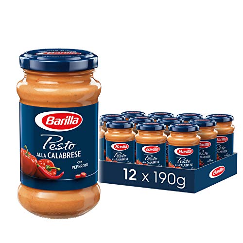 Barilla rotes Pesto alla Calabrese – Pesto 12er Pack (12x190g) von Barilla