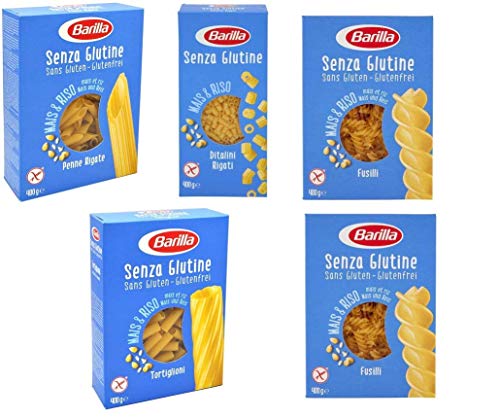 TESTPAKET Barilla senza Glutine Glutenfrei pasta nudeln 5 x 400G von Barilla