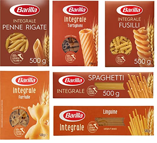 Testpaket Barilla pasta integrale Vollkorn italienisch Nudeln 500g (6 x 500g) von Barilla