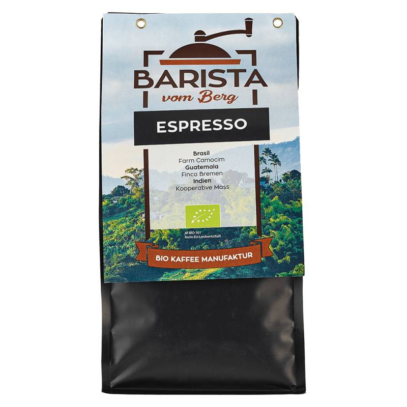 Bio Espresso, ganze Bohne, 500g von Barista vom Berg
