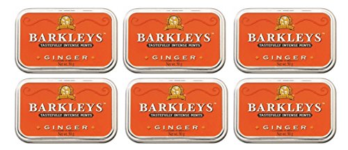 Barkleys Ginger Pastillen mit Ingwer-Geschmack 6x50g von Barkleys Tuttle & Company