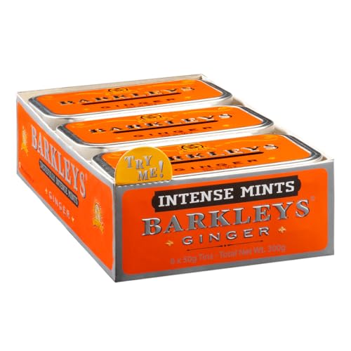 Barkleys Classic Mints - Ginger, 6 tins, 6er Pack (6 x 50 g), 742045, 95 * 60 * 20 mm von Barkleys
