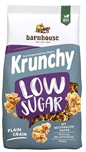 Barnhouse Bio Krunchy Low Sugar Plain Grain (1 x 375 gr) von Barnhouse