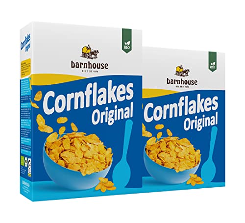 Barnhouse Cornflakes, traditionell hergestellte Bio-Cornflakes, nur zart gesüßt, 2 x 375 g von Barnhouse