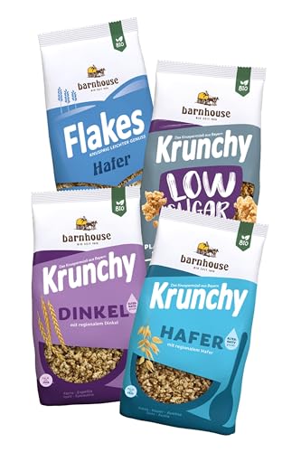 Barnhouse Krunchy Kennenlernpaket Basis, Bio Knuspermüsli aus Bayern von Barnhouse