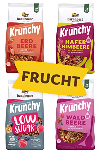 Barnhouse Krunchy Kennenlernpaket Frucht, Bio Knuspermüsli aus Bayern von Barnhouse