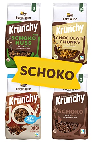 Barnhouse Krunchy Kennenlernpaket Schoko, Bio Knuspermüsli aus Bayern von Barnhouse