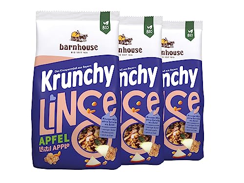 Barnhouse Krunchy Linse mit Apfel, Bio Linse-Knuspermüsli aus Bayern, mit köstlichen Apfelstückchen, 3 x 375 g Barnhouse Krunchy Linse mit Apfel, Bio Linse-Knuspermüsli aus Bayern, mit köstlichen Apfelstückchen, 3 x 375 g von Barnhouse