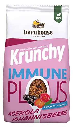 Barnhouse Krunchy Plus Immune, Bio Hafer-Knuspermüsli aus Bayern mit Mehrwert 1 x 325g von Barnhouse
