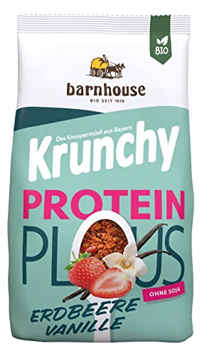 Barnhouse Krunchy Plus Protein, Bio Hafer-Knuspermüsli aus Bayern mit Mehrwert 1 x 325g von Barnhouse