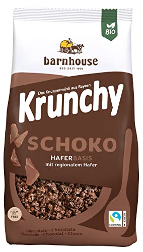 Barnhouse Krunchy Schoko, Bio Hafer-Knuspermüsli aus Bayern, herrlich schokoladig, 1 x 1250 g von Barnhouse