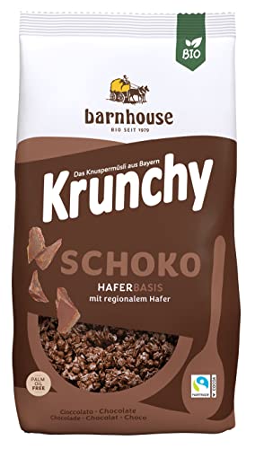 Barnhouse Krunchy Schoko, Bio Hafer-Knuspermüsli aus Bayern, herrlich schokoladig, 1 x 750 g von Barnhouse