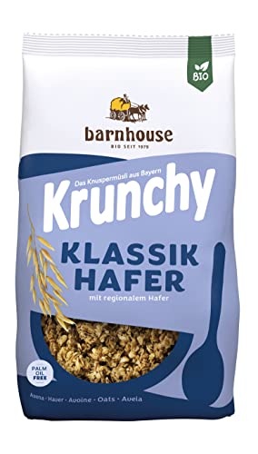 Barnhouse Krunchy Klassik Hafer, Bio Hafer-Knuspermüsli aus Bayern, 1 x 600 g von Barnhouse