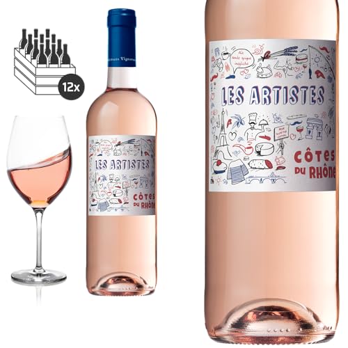 12er Karton 2022 BIO Côtes du Rhône Rosé Les Artistes von Rhonea - Roséwein von Baron-Fuente