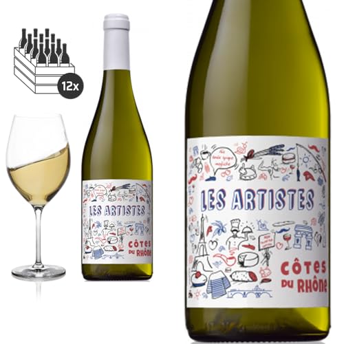 12er Karton 2022 Côtes du Rhône blanc Les Artistes von Rhonea - Weisswein von Baron-Fuente
