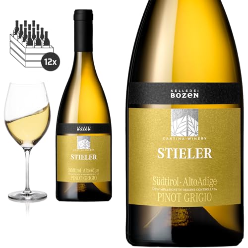 12er Karton 2023 Stieler PINOT GRIGIO Südtirol von Kellerei Bozen/Gries - Weißwein 12er Karton 2023 Stieler PINOT GRIGIO Südtirol von Kellerei Bozen/Gries - Weißwein von Baron-Fuente