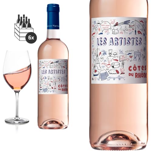 6er Karton 2022 BIO Côtes du Rhône Rosé Les Artistes von Rhonea - Roséwein von Baron-Fuente