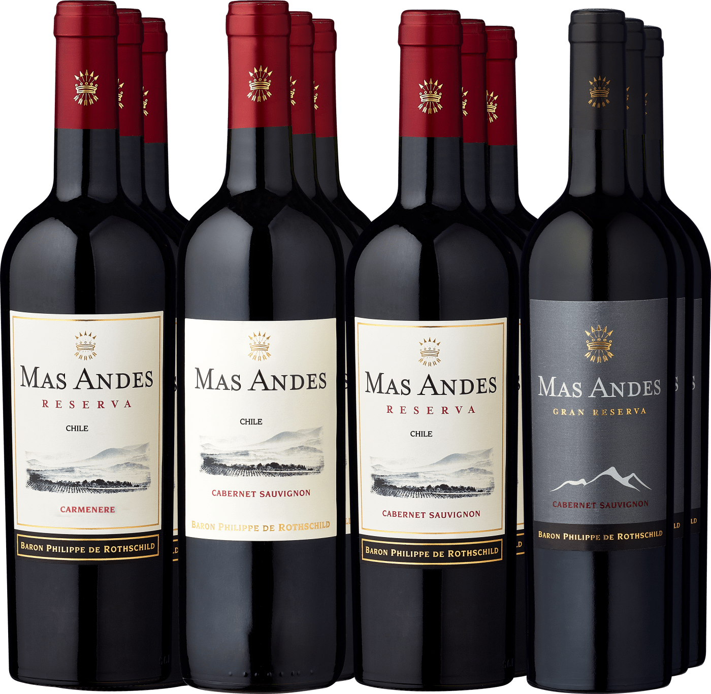12er-Probierpaket »Edle Rothschild Mas Andes-Entdeckungen« 12er-Probierpaket »Edle Rothschild Mas Andes-Entdeckungen« von Baron Philippe de Rothschild - Chile