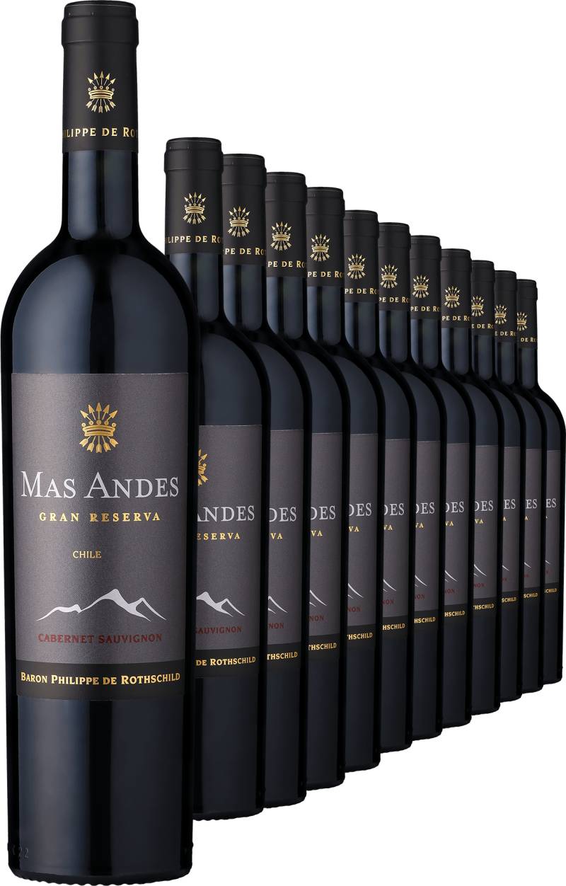 2021 Rothschild Mas Andes Gran Reserva Cabernet Sauvignon im 12er-Vorratspaket von Baron Philippe de Rothschild - Chile