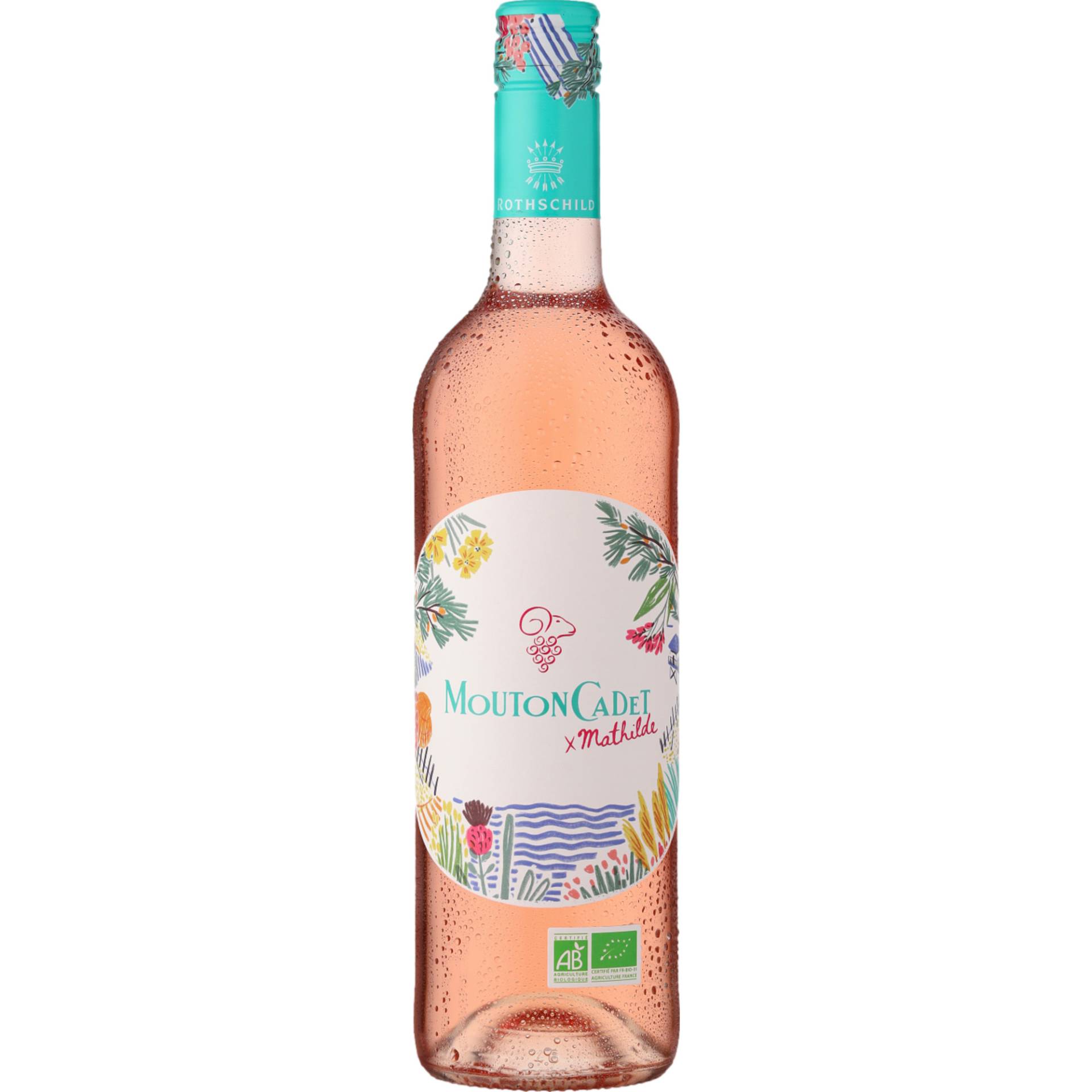 Mouton Cadet x Mathilde Rosé Bio, Bordeaux AOP, Bordeaux, 2023, Roséwein Mouton Cadet x Mathilde Rosé Bio, Bordeaux AOP, Bordeaux, 2023, Roséwein von Baron Philippe de Rothschild S.A. - Rue Corneille, 33250 Pauillac, Frankreich