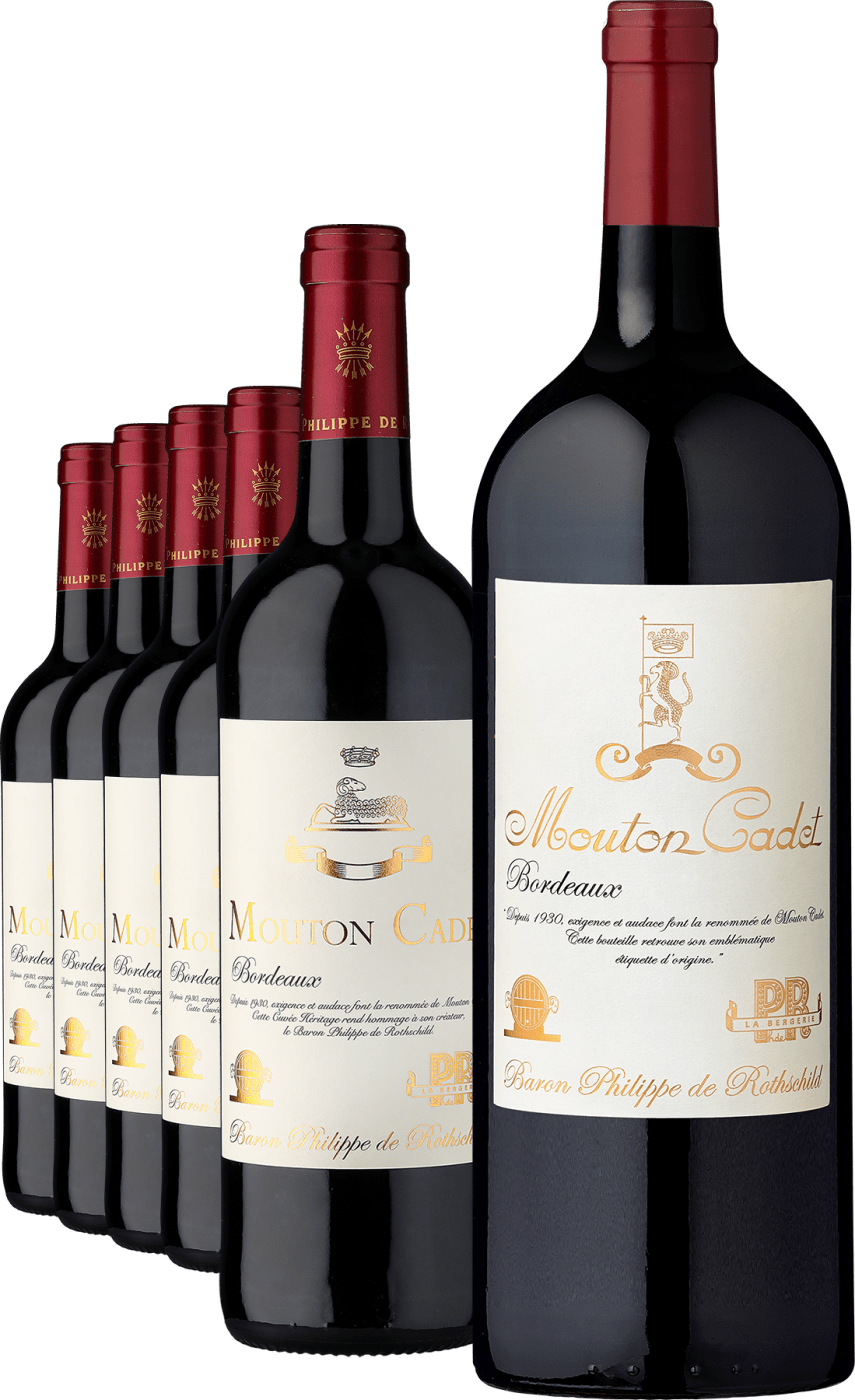 2019 Baron Philippe de Rothschild Héritage im 5er-Vorratspaket + 2019er 1,5l Magnumflasche von Baron Philippe de Rothschild
