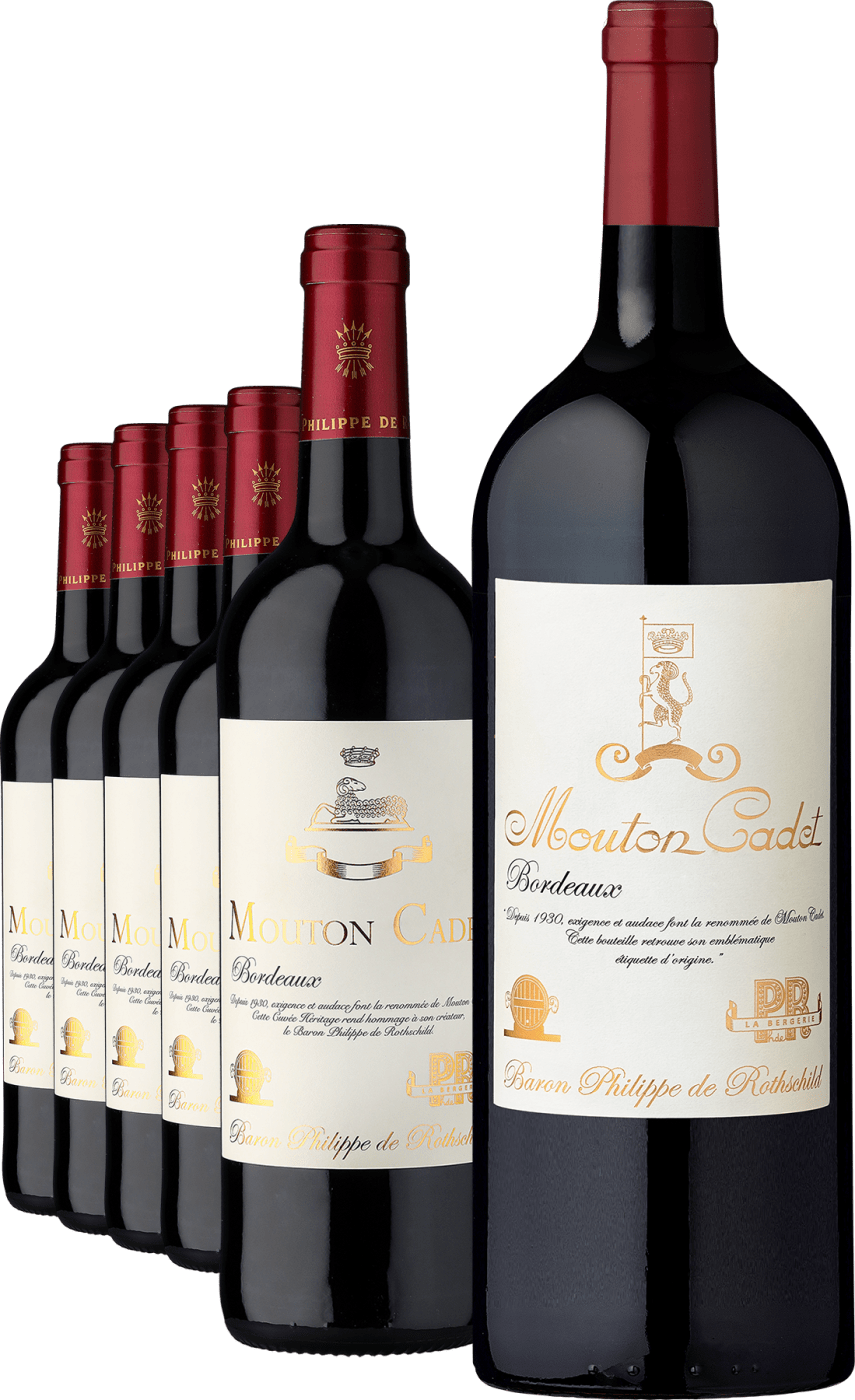 2019 Baron Philippe de Rothschild Héritage im 5er-Vorratspaket inkl. 2019er 1,5l Magnumflasche 2019 Baron Philippe de Rothschild Héritage im 5er-Vorratspaket inkl. 2019er 1,5l Magnumflasche von Baron Philippe de Rothschild