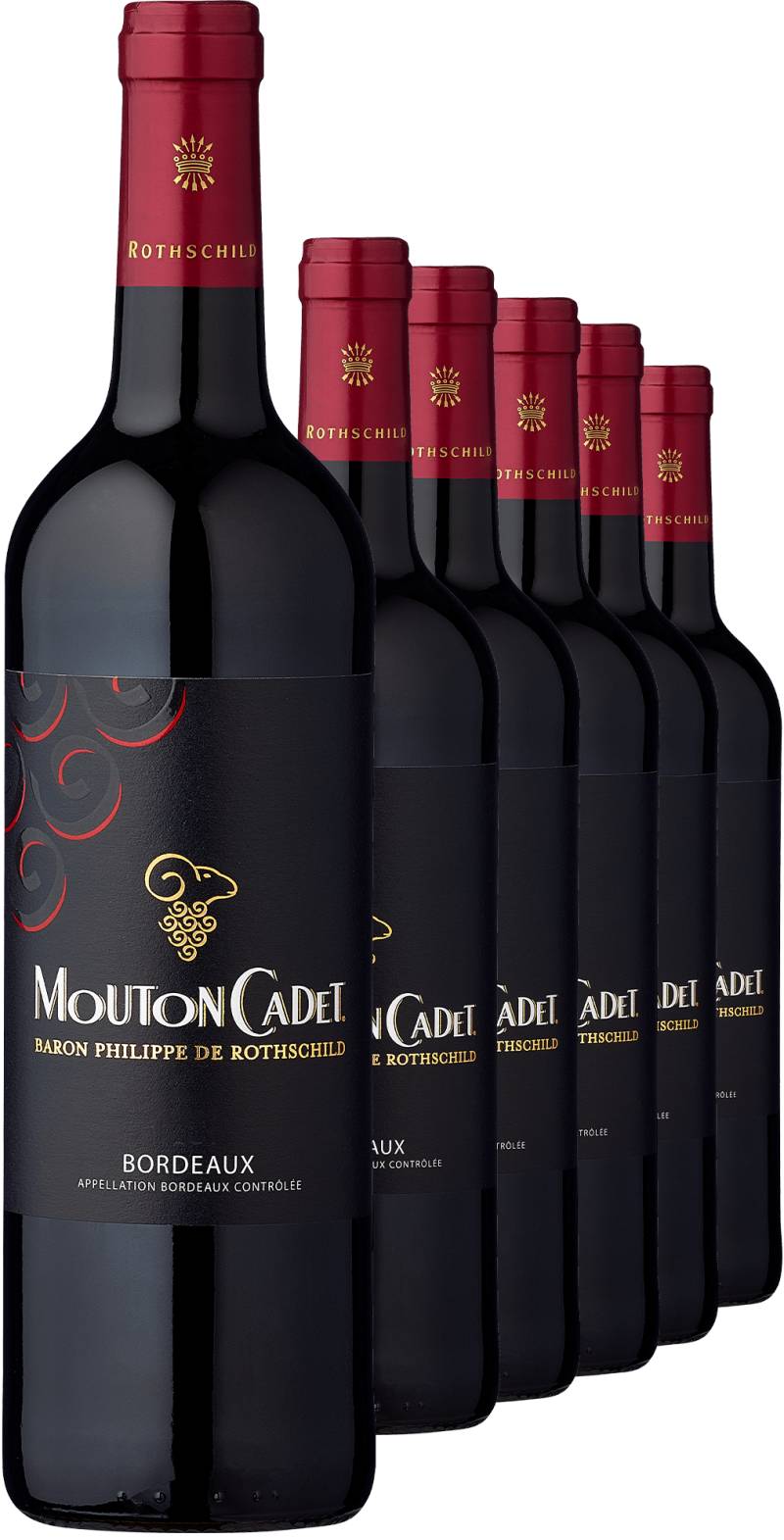 2020 Rothschild Mouton Cadet Rouge Bordeaux AOP im 6er-Vorratspaket von Baron Philippe de Rothschild