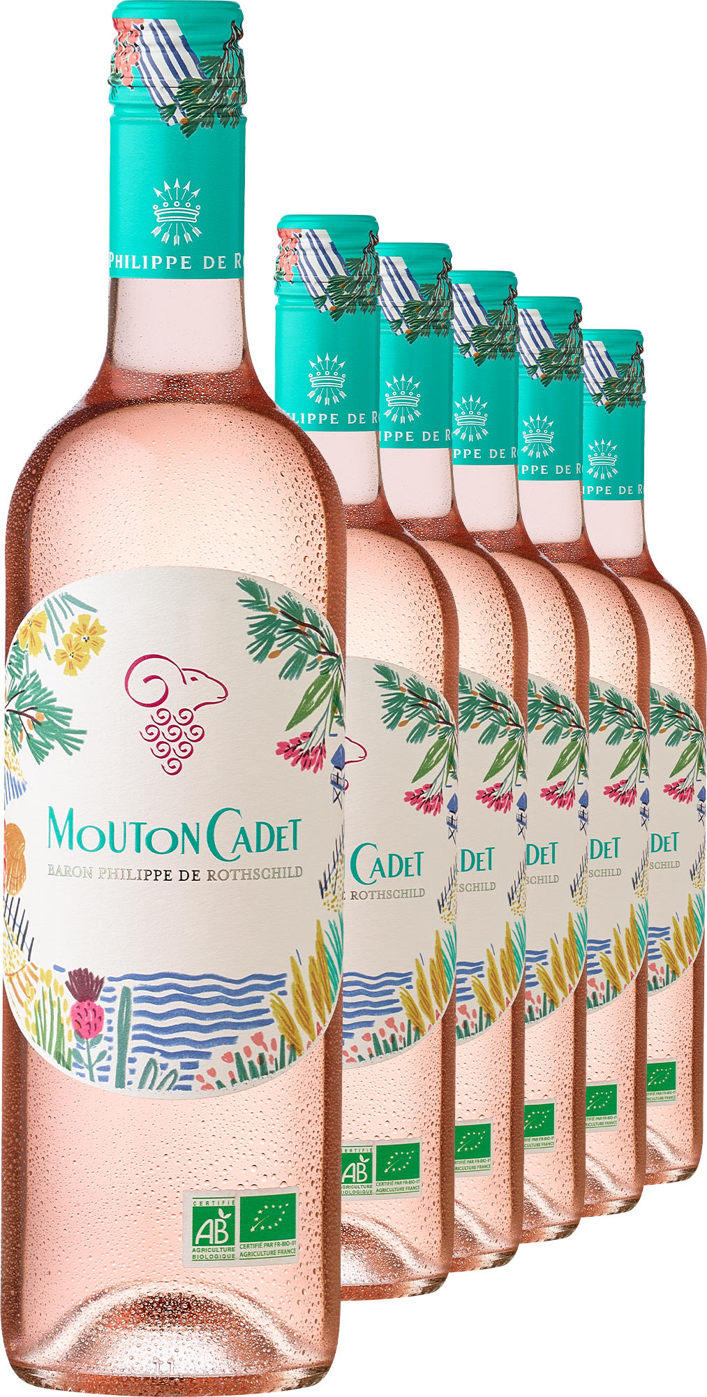 2022 Mouton Cadet Rosé x Mathilde – Bio im 6er-Vorratspaket von Baron Philippe de Rothschild