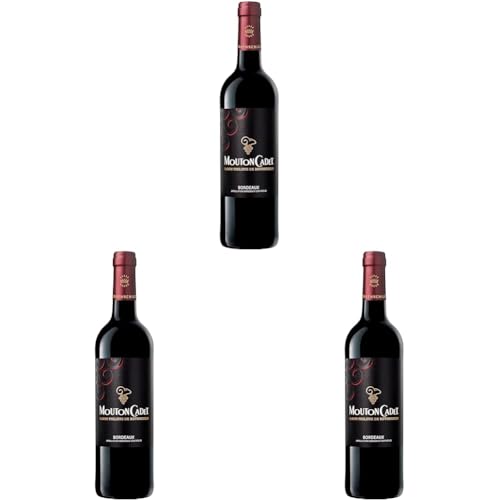 Mouton Cadet Rouge - Baron Philippe de Rothschild – Trockener Rotwein aus Bordeaux (1 x 0,75 l) (Packung mit 3) von Baron Philippe de Rothschild