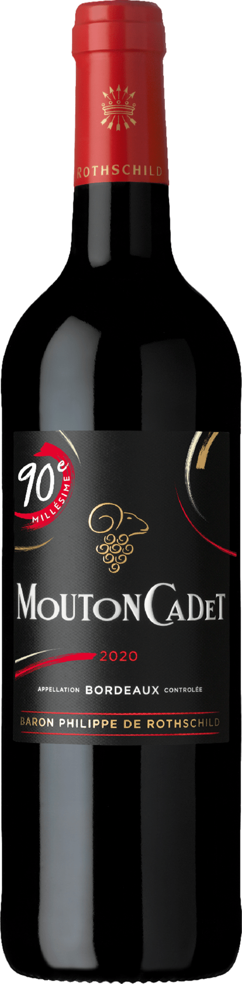 Mouton Cadet Rouge '90e Millésime' - ab 3 Flaschen in der Holzkiste Mouton Cadet Rouge '90e Millésime' - ab 3 Flaschen in der Holzkiste