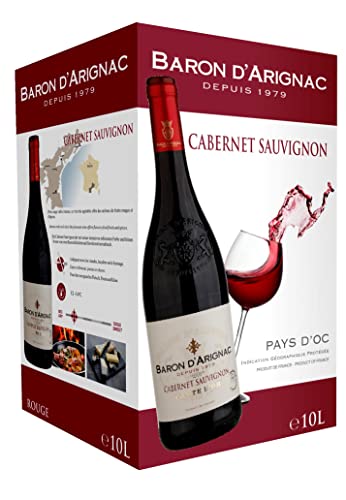 Baron d'Arignac - Rotwein Cabernet Sauvignon IGP Pays d'Oc - Bag in Box BIB 10L (1 x 10L) von Baron d'Arignac