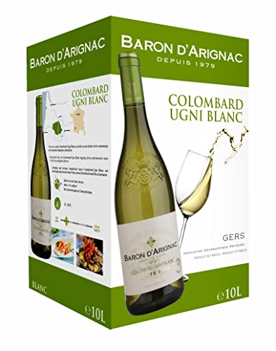 Baron d'Arignac - Vin de Pays du Gers - Weißwein - Frankreich - Bag in Box BIB 10L (1 x 10L) von Baron d'Arignac