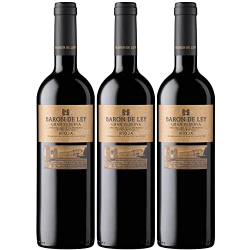 Barón de Ley Gran Reserva Tempranillo Trocken Rotwein Wein Inkl. FeinWert E-Book (3 x 0,75l) von Barón de Ley