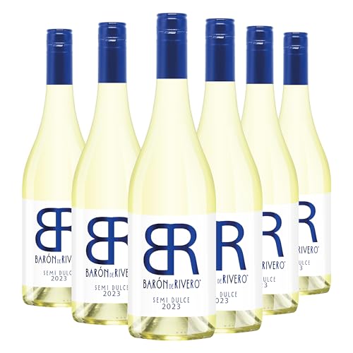 Baron de Rivero Semi Dulce 75cl - Packung mit 6 Flaschen - Halbsüßer Weißwein von Baron de Rivero
